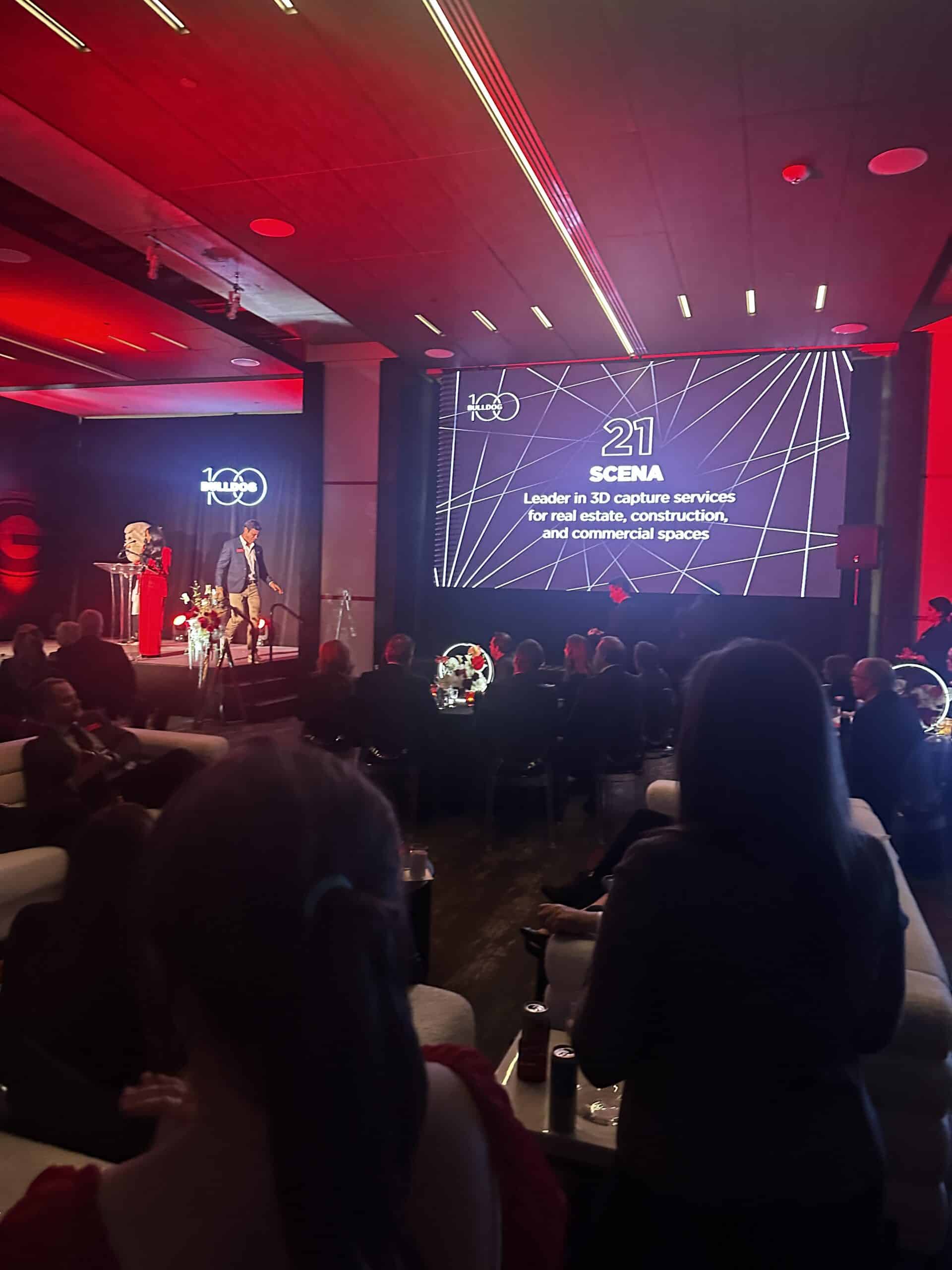 SCENA team celebrating Bulldog 100 ranking